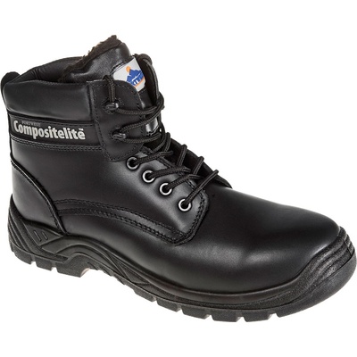 Portwest COMPOSITELITE FURLINED THOR S3 FC12 / Предпазни обувки с изолация до глезена S3 Cl - черни 38 (FC12BKR38)