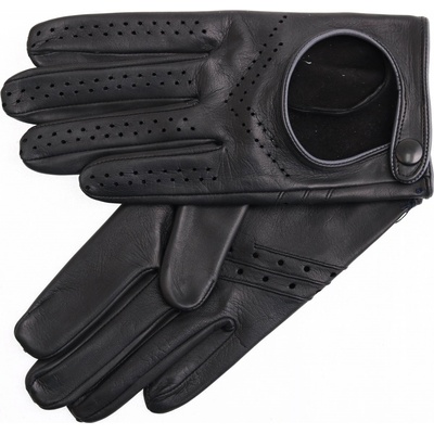 Špongr Pánské kožené řidičské rukavice AUSTIN černé s šedým lemováním – Zboží Dáma