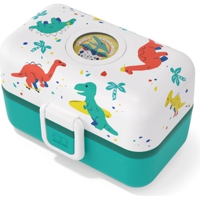 Dětský obědový bento box na jídlo Tresor Graphic Monbento Blue Dino