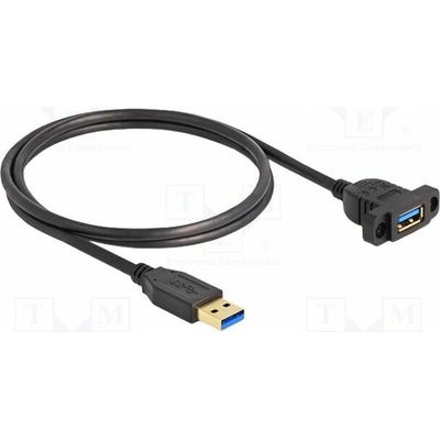 Delock 87855 USB 3.2 Gen 1 USB A zásuvka USB A vidlice 1m černý
