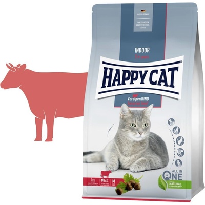 Happy Cat Indoor Adult Voralpen-Rind 4 kg
