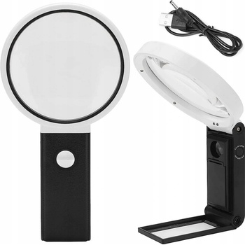 Verk 09176 Multifunkční lupa s LED osvětlením, zvětšení 10x, 25x