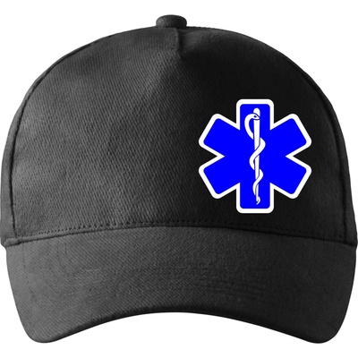 Rescue Hviezda na prsníku + nápis na chrbte RAP Čierna