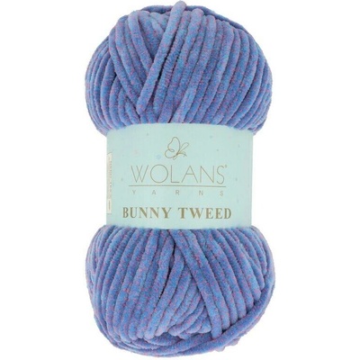 Wolans Bunny Tweed 18 modrá s růžovou