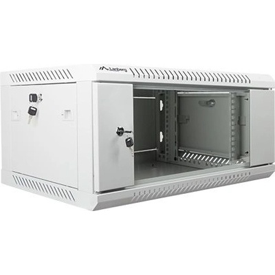 Lanberg Комуникационен шкаф Lanberg rack cabinet 19" wall-mount 4U / 600x450 for self-assembly (flat pack), grey (WF01-6404-10S)