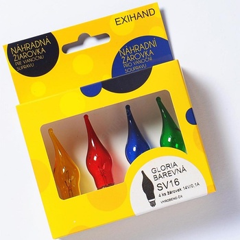 EXIHAND К-кт 4бр. Резервни крушки gloria e10/14v/0, 1a цветни (ex0017)
