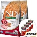 N&D Ancestral Grain Adult Medium & Maxi s kuraťom & granátovým jablkom 2 x 12 kg