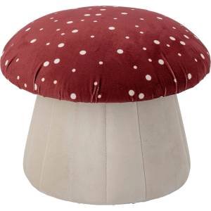 Bloomingville Mini Червено и бяло кадифено бебешко пуфче Lue - Bloomingville Mini (82048762)