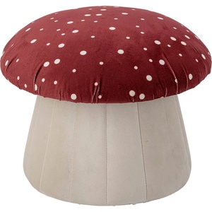 Bloomingville Mini Червено и бяло кадифено бебешко пуфче Lue - Bloomingville Mini (82048762)