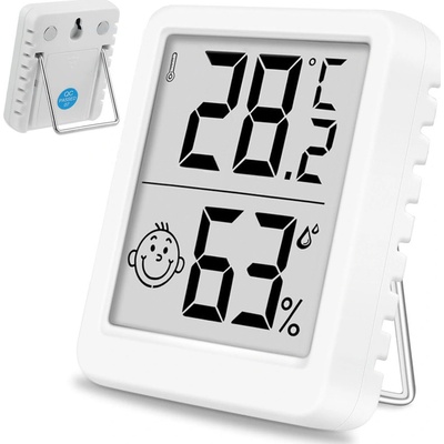 Verk Digitální teploměr mini meteostanice pokojový vlhkoměr baterie magnet