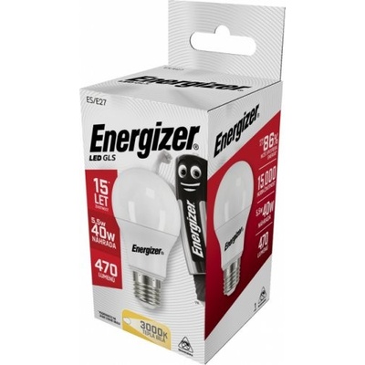 Energizer LED žárovka GLS 5,5 W E27 teplá bílá, 40 W