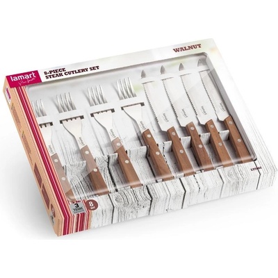 Lamart Steakový príbor 8 ks Walnut