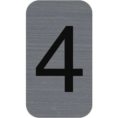 EXACOMPTA Informačná tabuľka, samolepiaca, 2,5x4,4 cm, hliníkový vzhľad, EXACOMPTA, č. 4