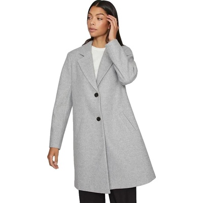 VILA Палто Vila Claudia Button coat - Grey (Light Grey Melange)