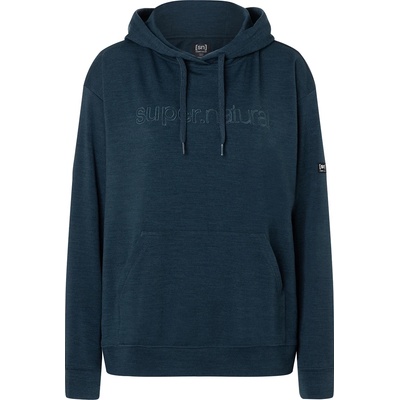 super. natural Дамски вълнен пуловер super. natural Women's Favourite Hoodie - Blueberry (105-4296-0512)