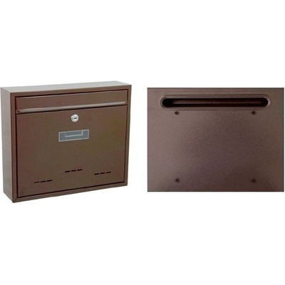 Poštovní schránka Radim velká zadní vhoz 360x310x90mm Hnědá – Zbozi.Blesk.cz