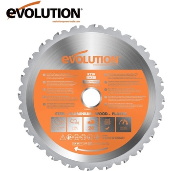 Evolution Универсален диск за циркуляр 210мм, 24 зъба / Evolution R210TCT-24MS-1083 / (EVO R210TCT-24MS)