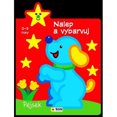 Pejsek 2-3 roky nalep a vybarvuj