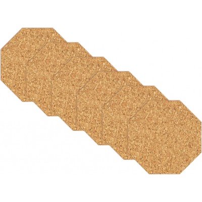 PokojovaDekorace.cz prostírání Korkové podtácky 523 osmihranné sada 6 Ks 11cm