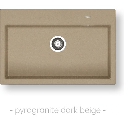 Pyramis Мивка с преливник Pyramis PYRAGRANITE ITHAKA 78X51 1B, БЕЖ