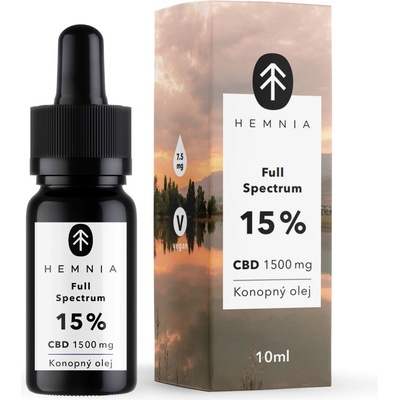 Hemnia Full Spectrum CBD Konopný olej 15% 1500 mg 10 ml