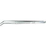 KNIPEX Precision tweezers with guiding pin 155 mm nickel-plated, bent tips KNIPEX 08500 (92 34 36)
