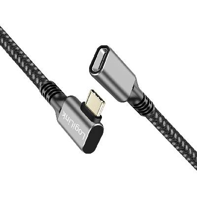 LOGILINK CUA0110 USB 3.2 Gen 2, USB C zásuvka,USB C úhlová zástrčka, 0,5m