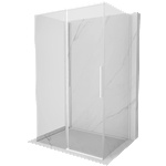 Mexen Rox-3S тристенна плъзгаща се душ кабина 135 x 110 см, прозрачна, бяла (8C2-135-110-20-00-3S)