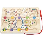 Viga Toys Дървен магнитен лабиринт от цифри, Viga (50180)