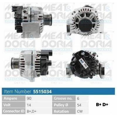 Alternátor MEAT & DORIA 5515034