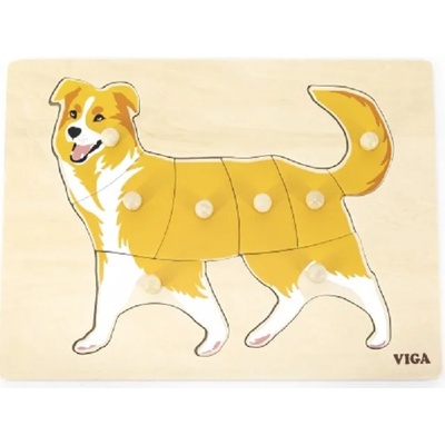 Viga Toys Монтесори образователен пъзел Viga - Куче (44611)
