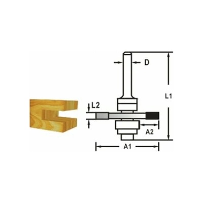 MAKITA Kotoučová fréza složiskem stopka 8 mm,47,6x5,5x59 mm D-48991