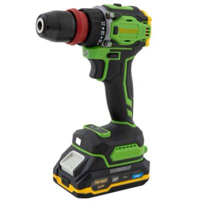 Акумулаторен винтоверт, PROCRAFT PA18Pro DFR, 20V, 1.5Ah, 30Nm, 10 мм метален патронник, безчетков мотор, в куфар (ET16496)