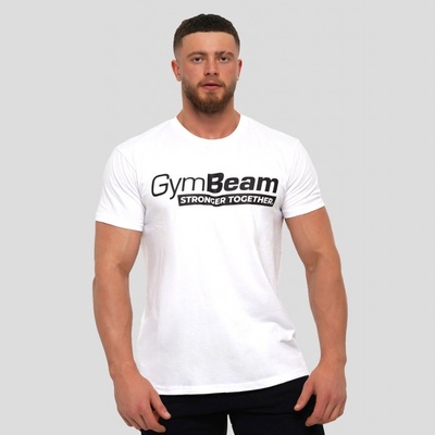 GymBeam tričko Stronger Together bílá