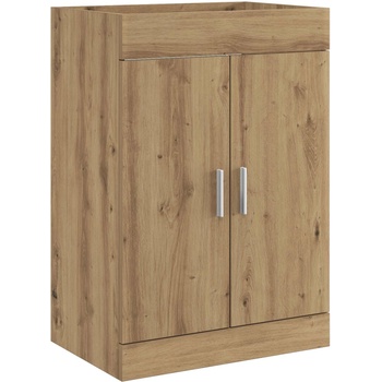 vidaXL Кабинет под мивка за баня Дъб артизан 78, 5 x 37, 5 x 81 см (890695)