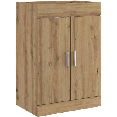 vidaXL Кабинет под мивка за баня Дъб артизан 78, 5 x 37, 5 x 81 см (890695)
