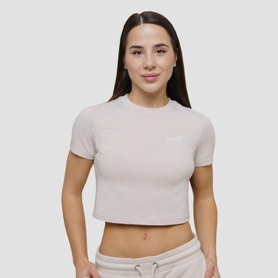 GymBeam Дамска тениска Agile Cropped Desert L
