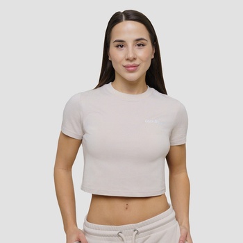 GymBeam Дамска тениска Agile Cropped Desert L