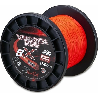 Uni Cat Šnúra 8 X vencov Red 1500m 0,60mm