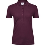 TEE JAYS tj145 / Дамска еластична поло тениска - бордо xxl (18014505405)