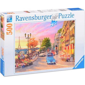 Image 1 of Ravensburger Пъзел Ravensburger от 500 части - Парижка вечер (14505)