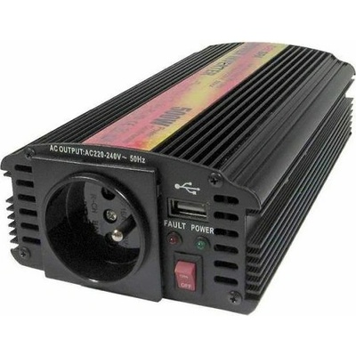 Carspa CAR500U Invertor 24V/230V 500W USB