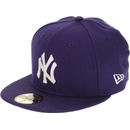 Kšiltovky New Era 59F League Basic MLB New York Yankees Purple/White kšiltovka