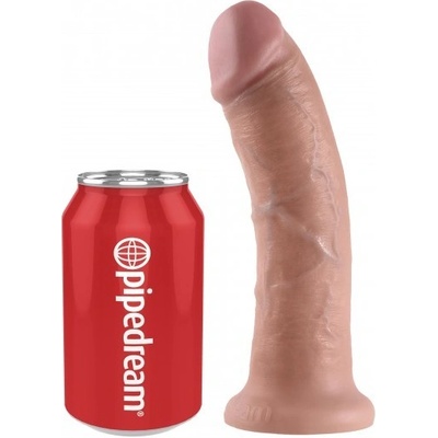 King Cock 8" Cock Flesh Dildo Bílý