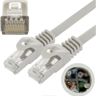 Neku 3712403038G UTP Patch 2x RJ45 CAT6, 0,5m, šedý