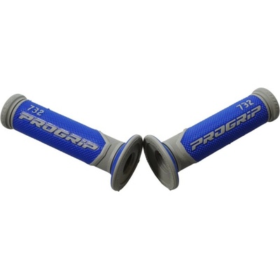PROGRIP gripy PG732 ROAD (22+25mm, délka 125mm) barva šedá/modrá (dvousložkové) (732-291)
