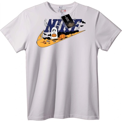 NOONEBRAND Тениска Хелоуин Призрачен Swoosh - 2XL, Black
