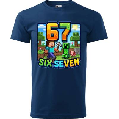 Detské tričko Minecraft 67 Six Seven Steve a Creeper