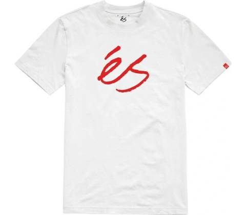 ÉS Script Tee White/Red