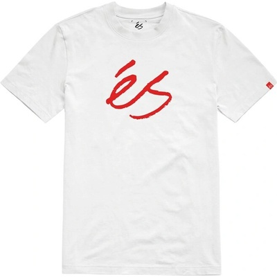 ÉS Script Tee White/Red